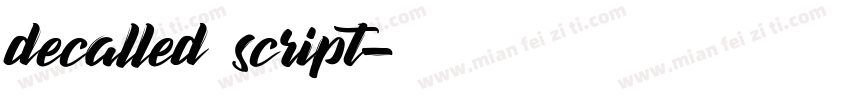 decalled script字体转换